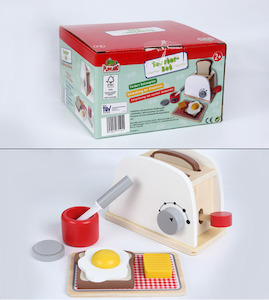 Baby Gear: Wooden Pretend Playing Toy Breakfast Toaster