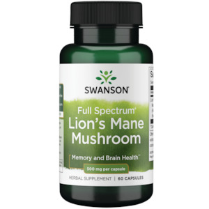 Swanson Lion’s Mane Mushroom 500mg 60C