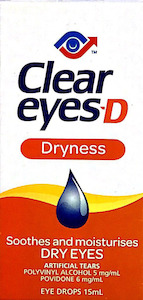 Clear eyes -D Dryness Soothes and moisturises Dry eyes Eye drops 15 ml