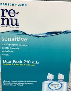 B&L Renu sensitive contact lens duo pack 710 ml