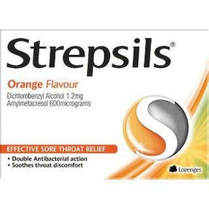 Pharmacy: Strepsils Orange Flavour Lozenges 36