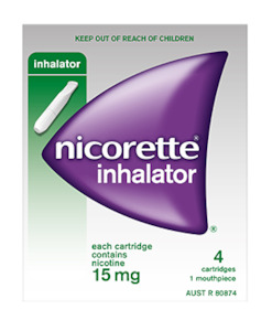 Nicorette inhalator 15mg 4 catridges 1 mouthpiece