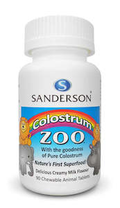 Pharmacy: Sanderson Colostrum Zoo 90 Chewable Tablets