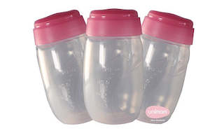 Pharmacy: Unimom Breast Milk Storage Bottles Pink (3Pack)