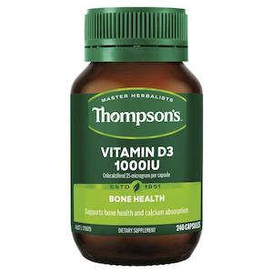 Pharmacy: Thompsons Vitamin D3 1000iu 240 Capsules