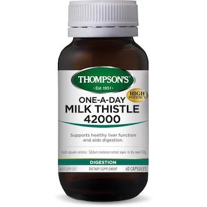 Pharmacy: Thompsons One-A-Day Milk Thistle 42000mg Capsules 60's