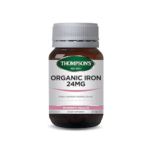 Thompsons Organic Iron 24mg Tablets 30