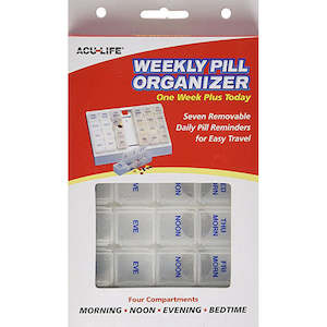 Acu-Life Weekly Pill Organiser One week Plus Today (BLUE)