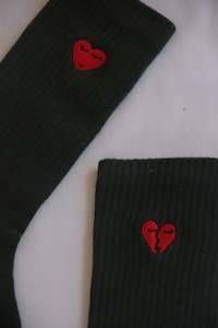 Clothing: Love / Hate Socks - Dark Pine (Hemp)