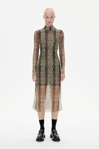 Jolain Dress | Light Yellow Snake