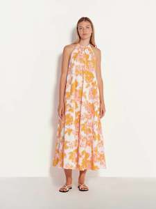 Clothing: Astrid Dress (Baroque Floral Cotton) Pink Grapefruit