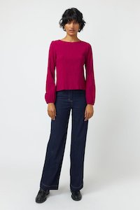 Seersucker Top | Magenta