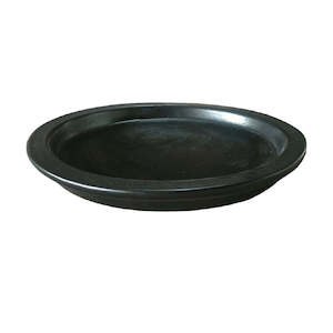 Decor Round Saucer - Matte Black 42CM