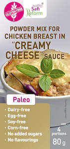 Powder mix for chicken breast in "creamy cheese" sauce