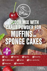 Flour mix with Carob Powder for Muffins and Sponge Cakes