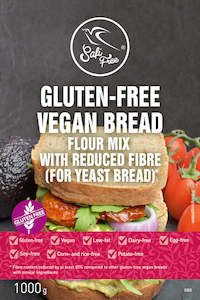 Food wholesaling: Gluten-free Vegan bread Flour mix with reduced Fibre (for yeast bread)