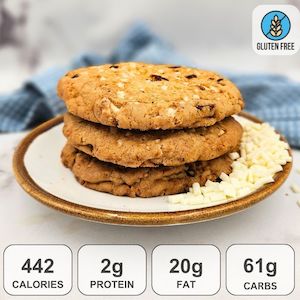 Cafe: WHITE CHOCOLATE & CRANBERRY COOKIES (3x100g)