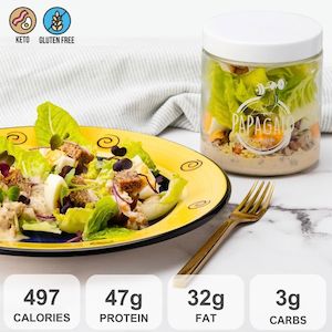 KETO CHICKEN CAESAR SALAD JAR