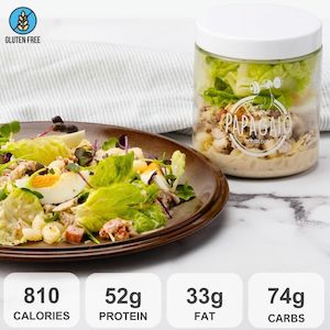 CHICKEN CAESAR PASTA SALAD JAR