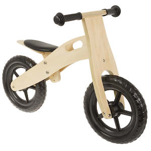 Kids 12 Wheel: Wooden Balance Bike Black