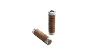 Plump Leather Handlebar Grips Brown