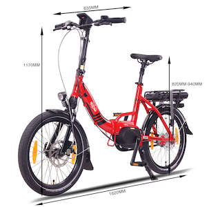 NCM Paris Max N8R Folding E-Bike, 36V 14Ah 504Wh 20" ( Red Only )