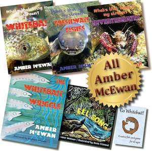 **45% off BUNDLE DEAL - All 5 of Amber McEwan's books & Go Whitebait for $70