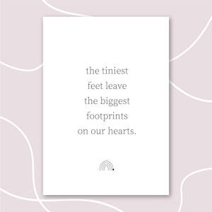 Design services: 'Tiniest feet' Baby Loss Memory Print