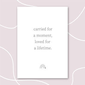 Design services: 'Carried for a Moment' Baby Loss Memory Print