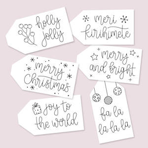 Hand Lettered Christmas Printable Gift Tags