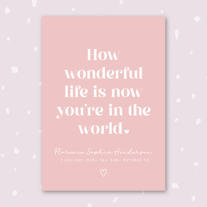 Design services: Wonderful Birth Print