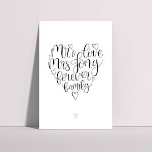 Hand Lettered Heart