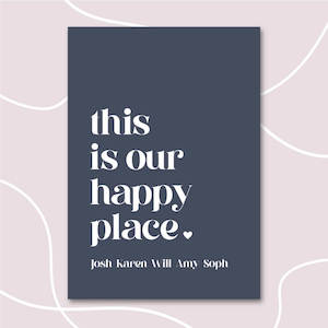 This Is Our Happy Place Personalised Print