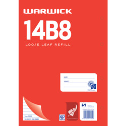 Retail postal service: Warwick loose pages refill pad 14b8 A4 7mm ruled 50 pages