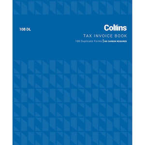 Tax Invoice Book Carbon A4 108Dl