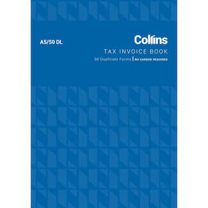 Invoice Book Collins A5/50 Dl 50Lf Ncr