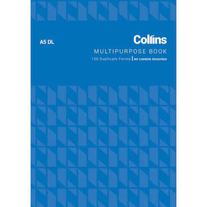 Collins Multipurpose A5 DL Duplicate No Carbon Book