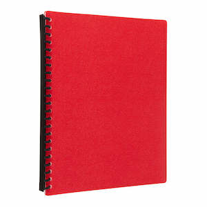 Icon Refillable Display Book 20 Pckt Red