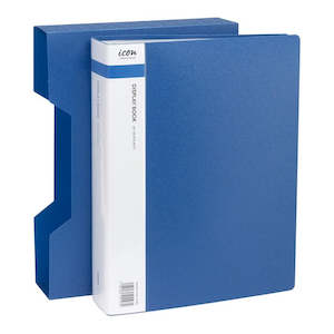 Books: Icon A4 Display Book 100 Pocket Blue