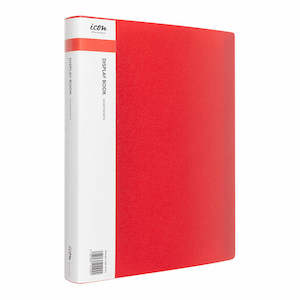 Icon Display Book A4 60 Pockets Red