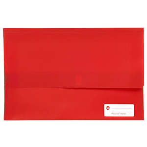 Wallet Document Velcro Red