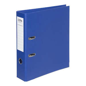 Books: Icon Lever Arch File Linen Blue A4