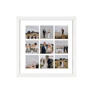 Framed Photos: CUSTOM GRID COLLAGE AND SQUARE FRAME