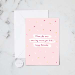 Hb Amazing Person Greeting Card