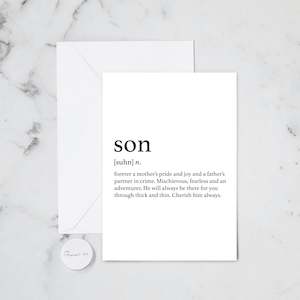 Son Greeting Card