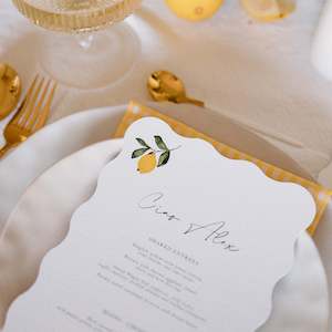 Bridal Shower: 'CITRUS' MENU