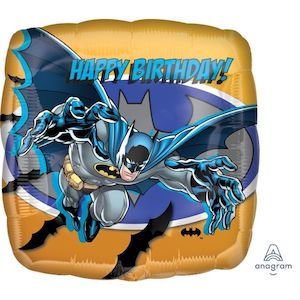 Licensed Latex: 18" Foil BATMAN Happy Birthday #17752