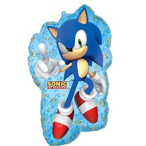 Licensed Latex: 76cm Foil Shape Sonic the Hedgehog #44523