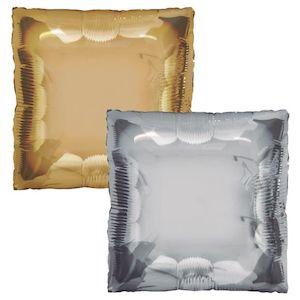 24" 60cm Foil PANEL Square Silver & Gold #T78313 - each