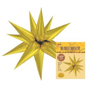 Starburst 27.5"/70cm Gold Foil Balloons #M42852 - Each